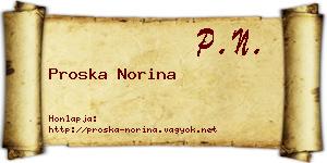 Proska Norina névjegykártya